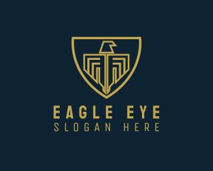 Modern Eagle Shield Crest logo design