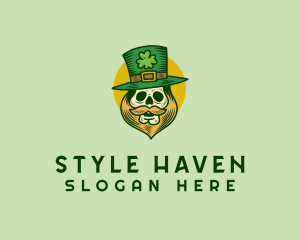 Lucky Skull Leprechaun Logo