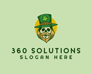 Lucky Skull Leprechaun logo design