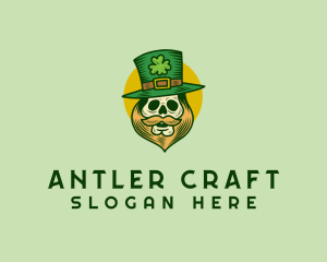 Lucky Skull Leprechaun logo design