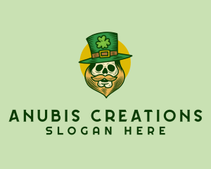 Lucky Skull Leprechaun logo design