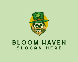 Lucky Skull Leprechaun logo design