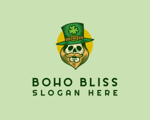 Lucky Skull Leprechaun logo design