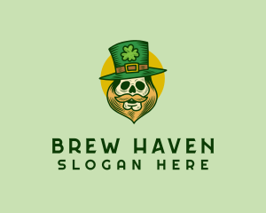 Lucky Skull Leprechaun logo design