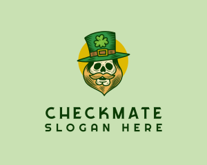 Lucky Skull Leprechaun logo design