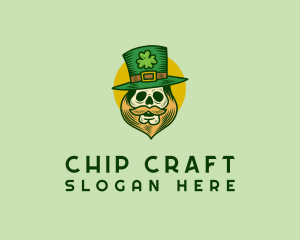 Lucky Skull Leprechaun logo design