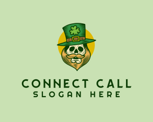 Lucky Skull Leprechaun logo design