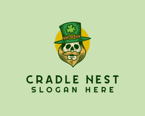 Lucky Skull Leprechaun logo design