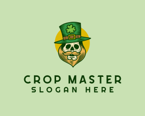 Lucky Skull Leprechaun logo design