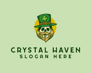 Lucky Skull Leprechaun logo design