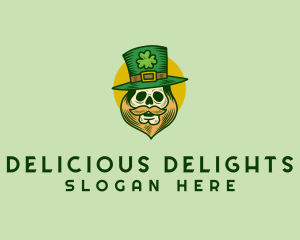 Lucky Skull Leprechaun logo design