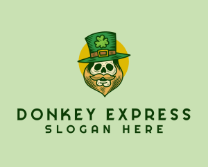 Lucky Skull Leprechaun logo design