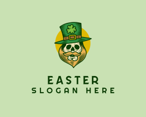 Saint - Lucky Skull Leprechaun logo design