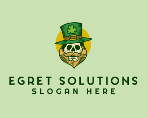 Lucky Skull Leprechaun logo design