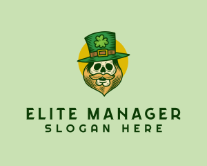 Lucky Skull Leprechaun logo design