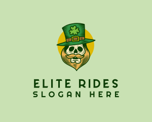 Lucky Skull Leprechaun logo design