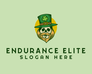 Lucky Skull Leprechaun logo design