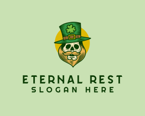 Undead - Lucky Skull Leprechaun logo design