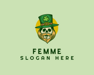 Lucky Skull Leprechaun logo design