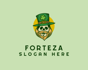 Lucky Skull Leprechaun logo design