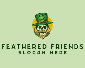 Lucky Skull Leprechaun logo design