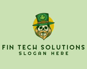 Lucky Skull Leprechaun logo design