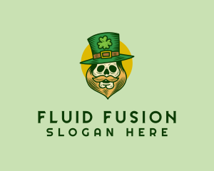 Lucky Skull Leprechaun logo design