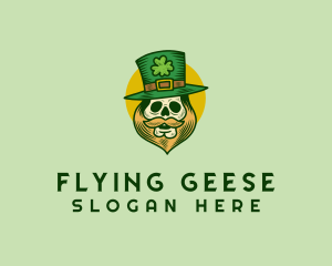 Lucky Skull Leprechaun logo design