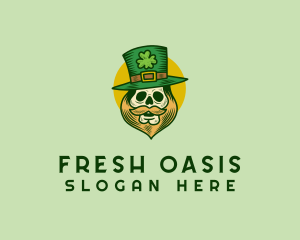 Lucky Skull Leprechaun logo design