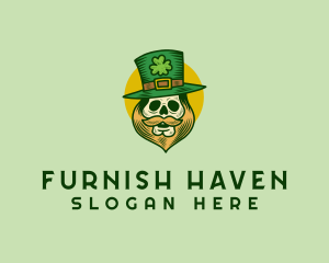 Lucky Skull Leprechaun logo design