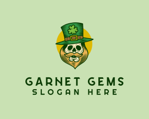 Lucky Skull Leprechaun logo design