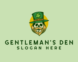 Lucky Skull Leprechaun logo design