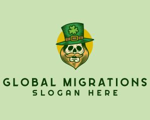 Lucky Skull Leprechaun logo design