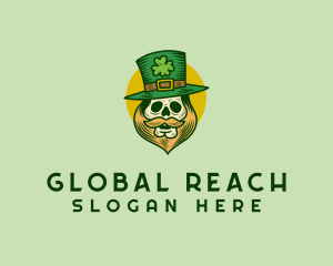 Lucky Skull Leprechaun logo design