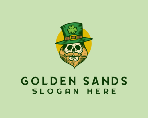 Lucky Skull Leprechaun logo design