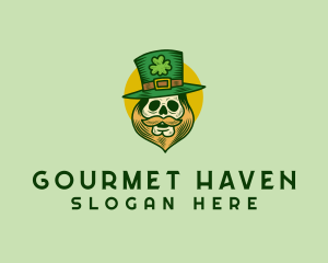 Lucky Skull Leprechaun logo design