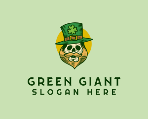 Lucky Skull Leprechaun logo design