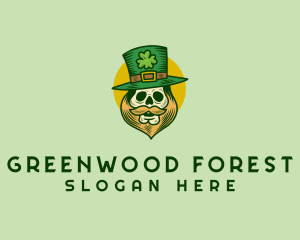 Lucky Skull Leprechaun logo design