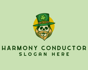 Lucky Skull Leprechaun logo design