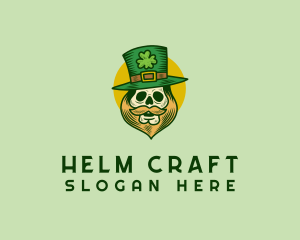 Lucky Skull Leprechaun logo design