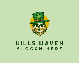 Lucky Skull Leprechaun logo design