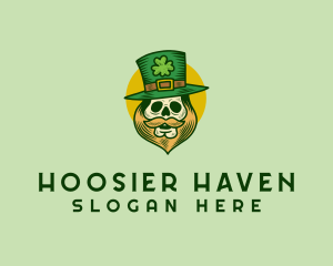 Lucky Skull Leprechaun logo design