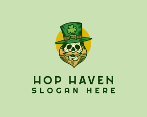 Lucky Skull Leprechaun logo design