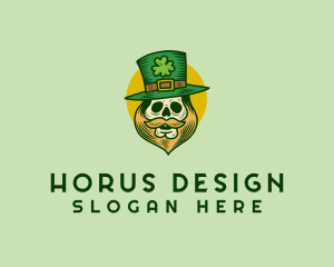 Lucky Skull Leprechaun logo design