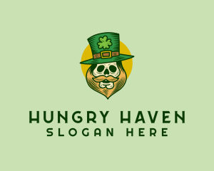 Lucky Skull Leprechaun logo design