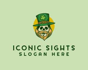 Lucky Skull Leprechaun logo design