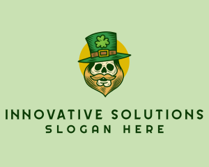 Lucky Skull Leprechaun logo design