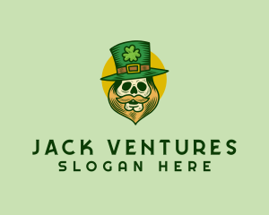 Lucky Skull Leprechaun logo design