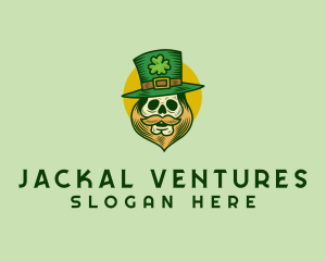 Lucky Skull Leprechaun logo design