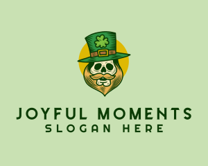 Lucky Skull Leprechaun logo design